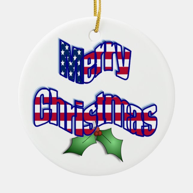 Patriotic Christmas Ornament (Front)