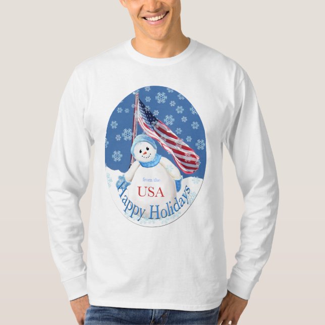 Patriotic Christmas T-shirt for Troops (Front)