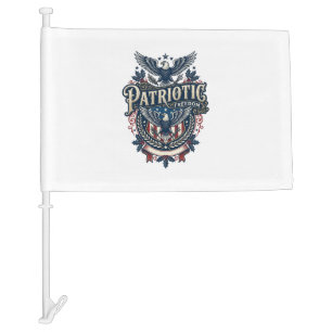 Patriotic Christmas Vector Graphic Tee (2) Car Flag
