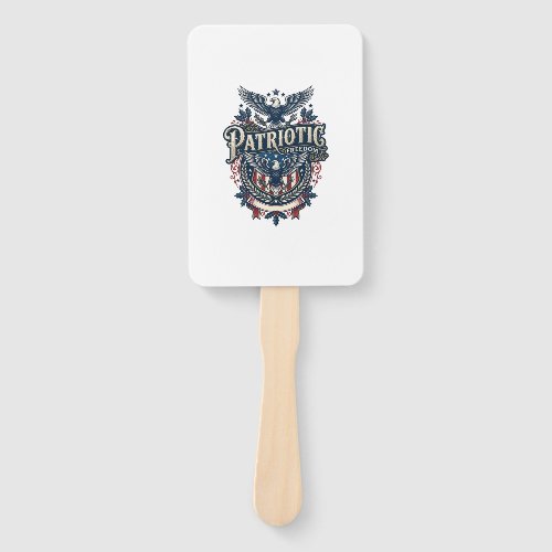 Patriotic Christmas Vector Graphic Tee (2) Hand Fan