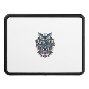 Patriotic Christmas Vector Graphic Tee (2) Hitch Cover