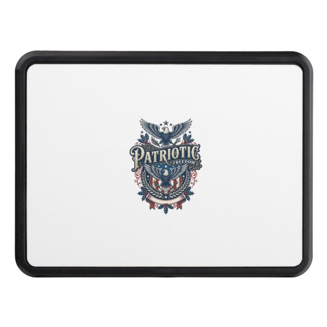 Patriotic Christmas Vector Graphic Tee (2) Hitch Cover (Front)