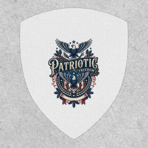 Patriotic Christmas Vector Graphic Tee (2) Patch