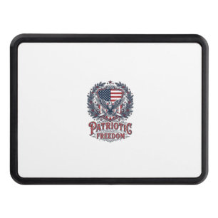 Patriotic Christmas Vector Graphic Tee Hitch Cover