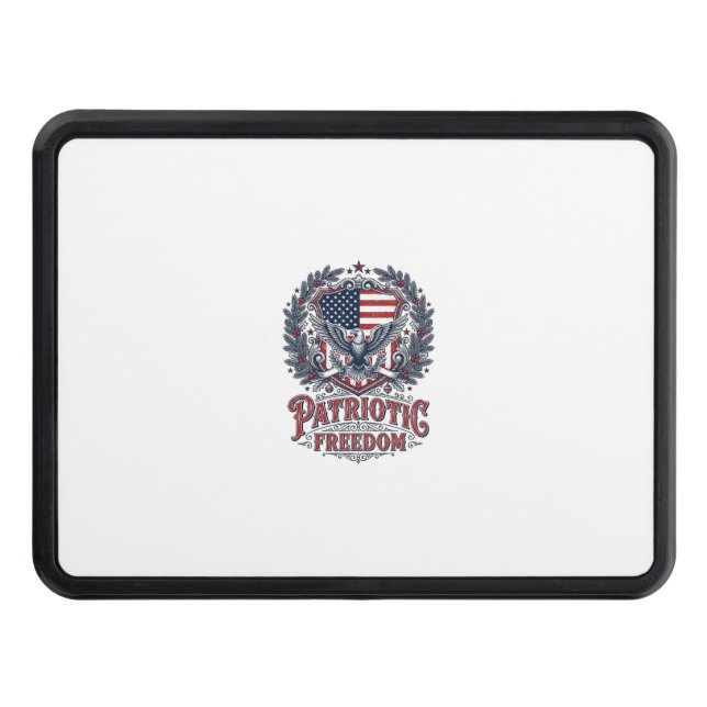 Patriotic Christmas Vector Graphic Tee Hitch Cover (Front)