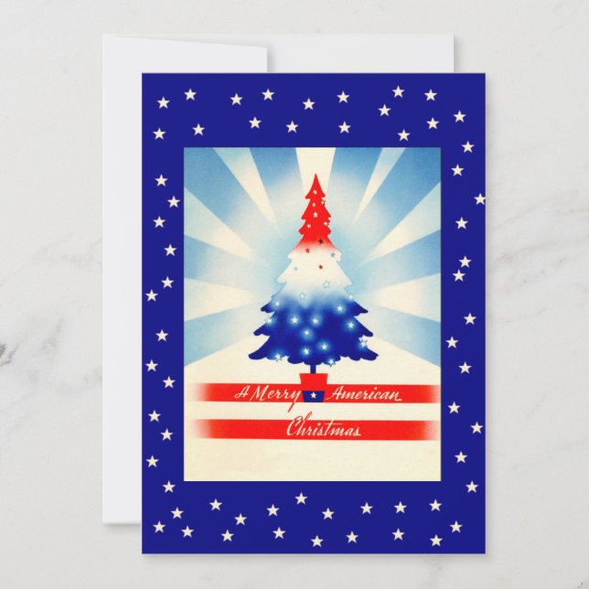 Patriotic Christmas Welcome Home Party Invitation (Front)