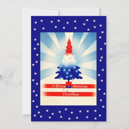 Patriotic Christmas Welcome Home Party Invitation