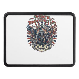 Patriotic Chrome Reaper Dark Patriot Skeleton & Re Hitch Cover