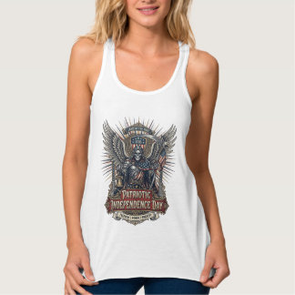 Patriotic Chrome Reaper Dark Patriot Skeleton & Re Tank Top