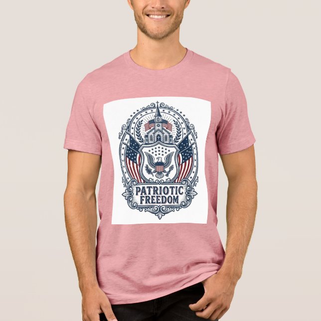 Patriotic Church Camp Vector Graphic Tee (Front)