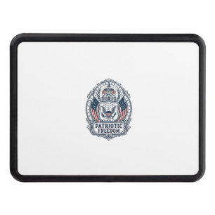 Patriotic Church Camp Vector Graphic Tee Hitch Cover
