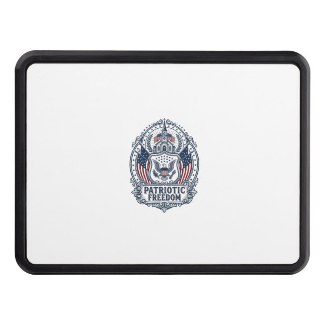 Patriotic Church Camp Vector Graphic Tee Hitch Cover (Front)