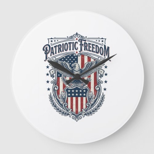 Patriotic City Pride Series Vector Graphic Tee Large Clock