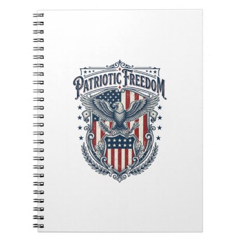 Patriotic City Pride Series Vector Graphic Tee Notebook