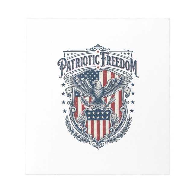 Patriotic City Pride Series Vector Graphic Tee Notepad (Front)