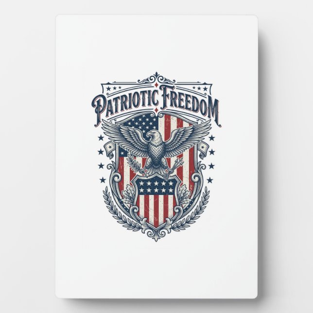 Patriotic City Pride Series Vector Graphic Tee Plaque (Front)