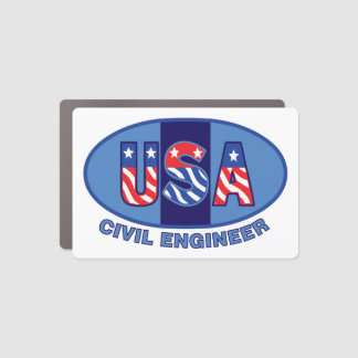 Patriotic Civil Engineer Car Magnet