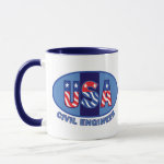 Patriotic Civil Engineer Mug