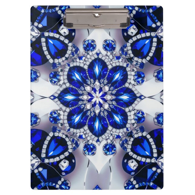 Patriotic Clipboard with Blue White Colors (Front)