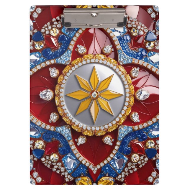 Patriotic Clipboard with Colombian Colors (Front)