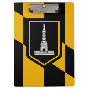 Patriotic Clipboard with flag of Baltimore, USA