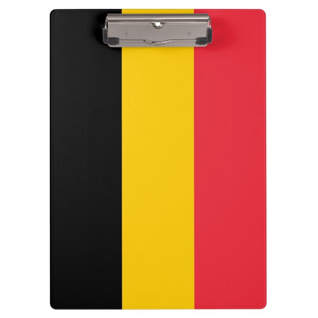 Patriotic Clipboard with flag of Belgium (Front)