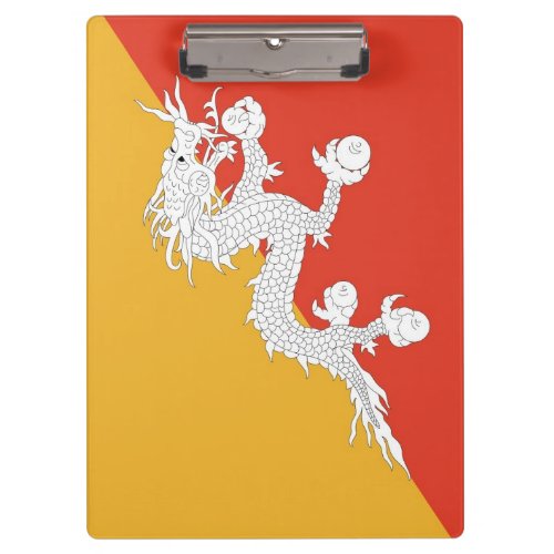 Patriotic Clipboard with flag of Bhutan