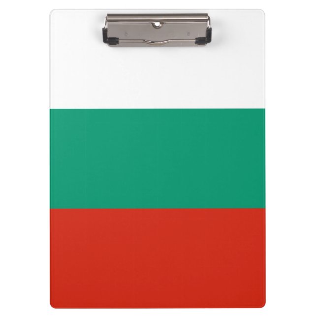 Patriotic Clipboard with flag of Bulgaria (Front)