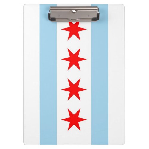 Patriotic Clipboard with flag of Chicago City USA