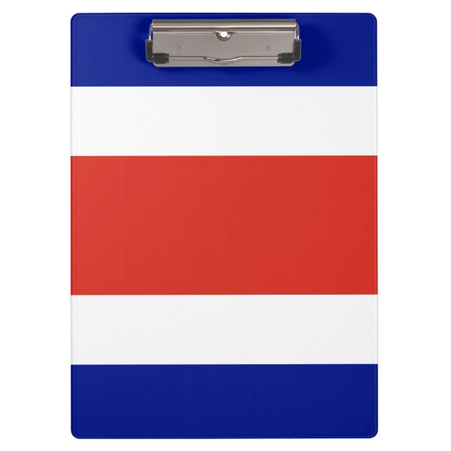Patriotic Clipboard with flag of Costa Rica (Front)