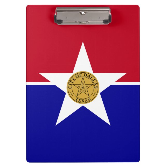 Patriotic Clipboard with flag of Dallas (Front)