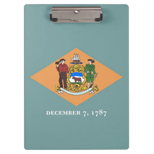 Patriotic Clipboard with flag of Delaware, USA
