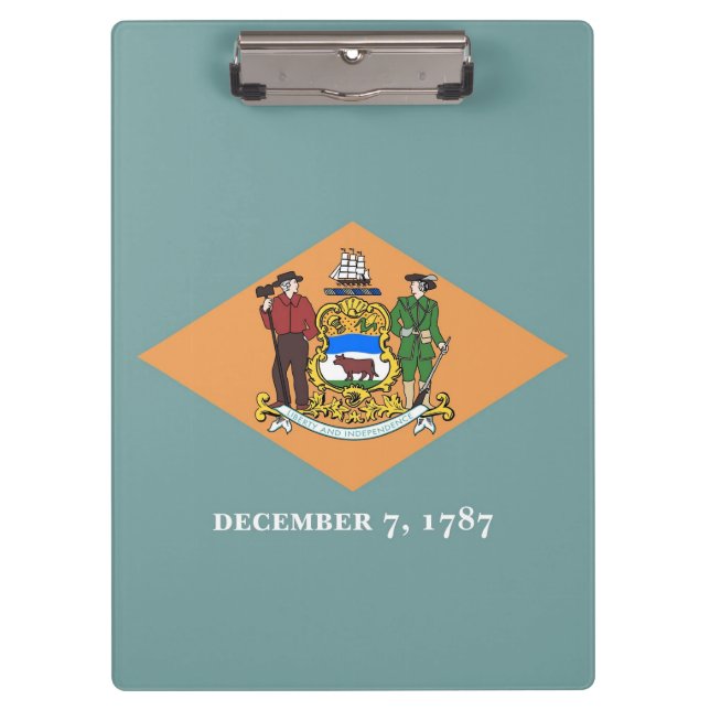 Patriotic Clipboard with flag of Delaware, USA (Front)