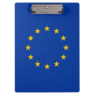 Patriotic Clipboard with flag of European Union