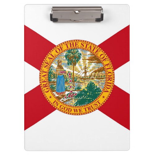 Patriotic Clipboard with flag of Florida USA