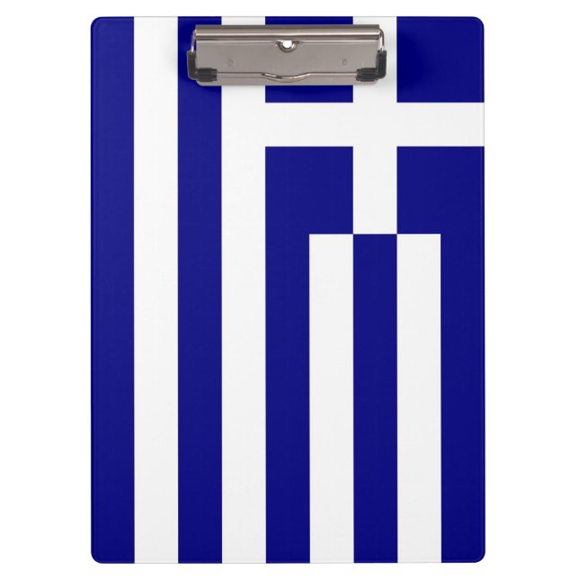 Patriotic Clipboard with flag of Greece (Front)