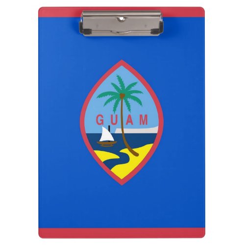 Patriotic Clipboard with flag of Guam USA