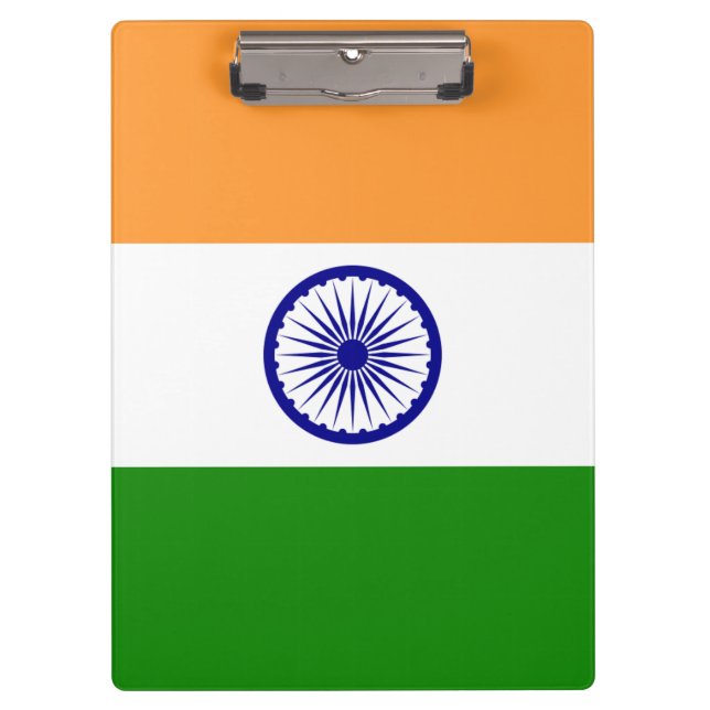 Patriotic Clipboard with flag of India (Front)