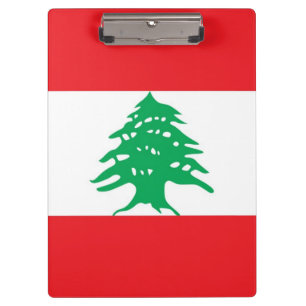Patriotic Clipboard with flag of Lebanon