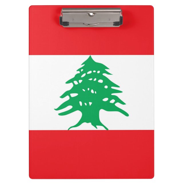 Patriotic Clipboard with flag of Lebanon (Front)