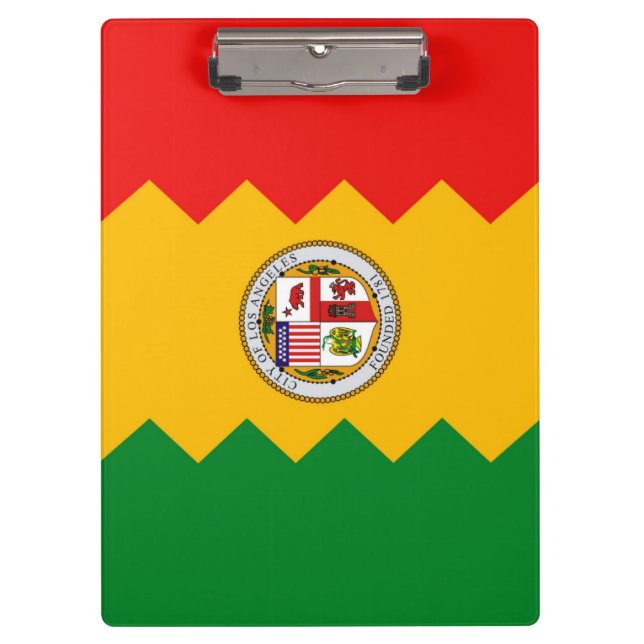 Patriotic Clipboard with flag of Los Angeles, USA (Front)