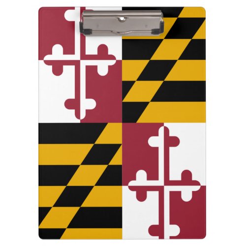Patriotic Clipboard with flag of Maryland USA