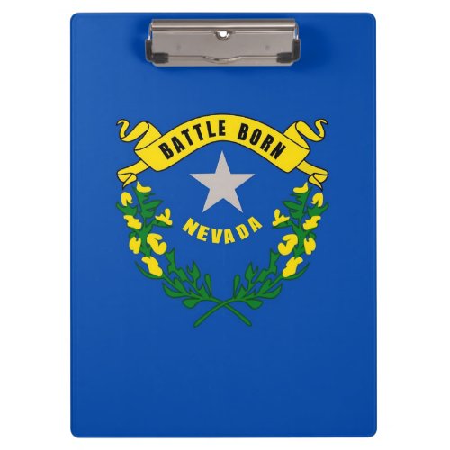 Patriotic Clipboard with flag of Nevada USA