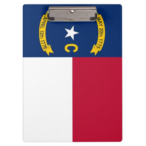 Patriotic Clipboard with flag of North Carolina