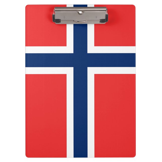 Patriotic Clipboard with flag of Norway (Front)
