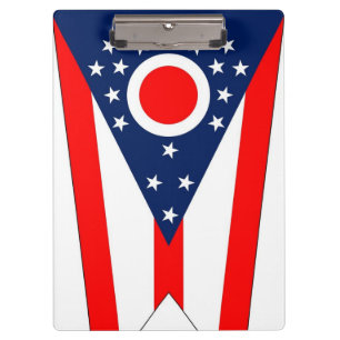 Patriotic Clipboard with flag of Ohio State, USA