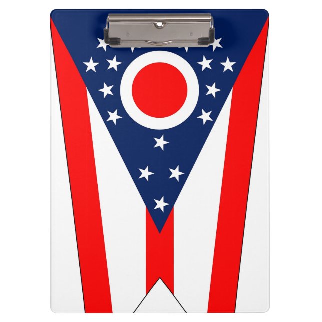 Patriotic Clipboard with flag of Ohio State, USA (Front)