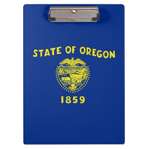 Patriotic Clipboard with flag of Oregon USA