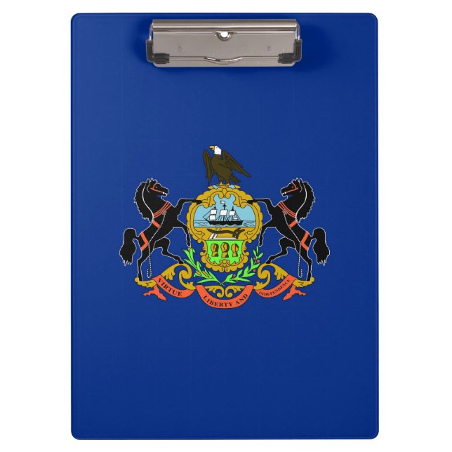Patriotic Clipboard with flag of Pennsylvania, USA (Front)