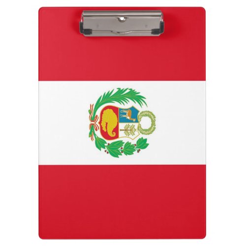 Patriotic Clipboard with flag of Peru